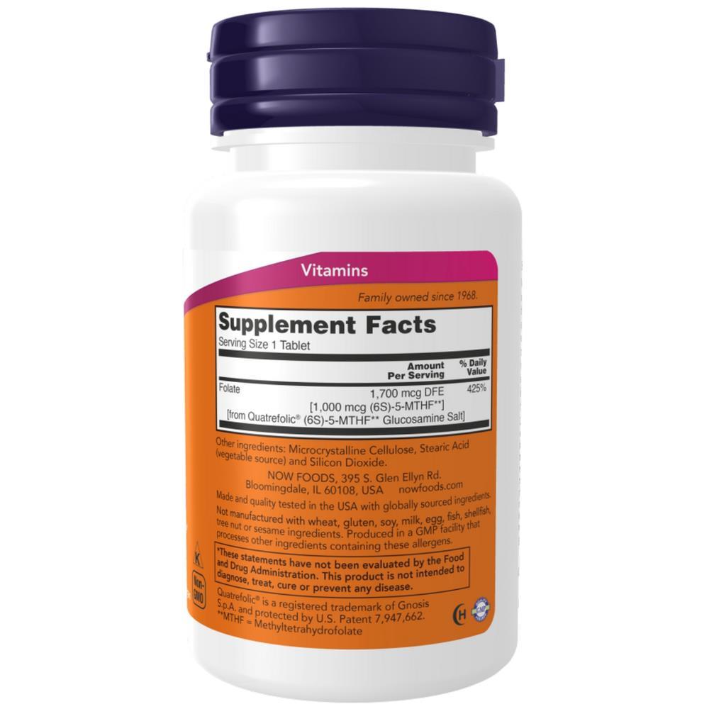 Methyl Folate 1000 mcg Now Foods 90 Comprimidos