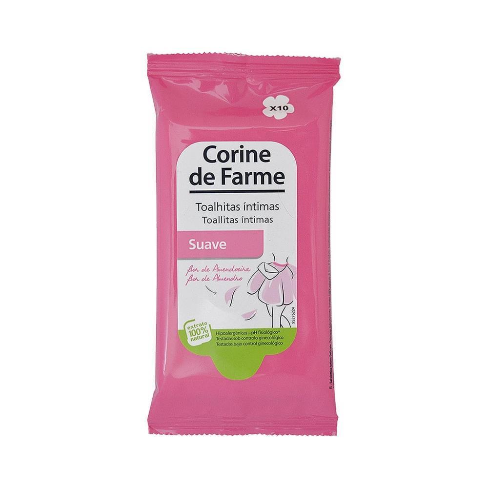 Gentle Intimate Wipes daily use vegetable fibers Corine de Farme 10 units