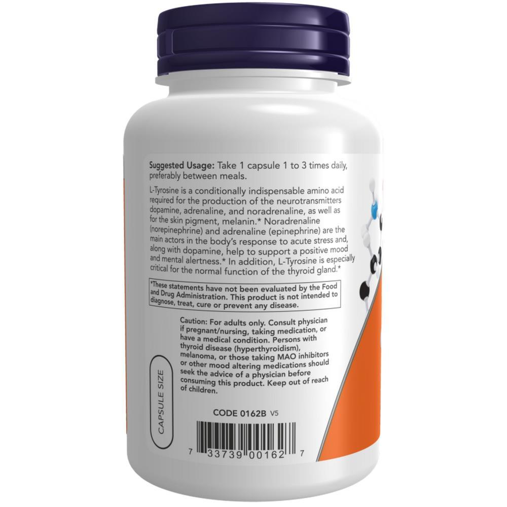 L-Tyrosine 500mg Now Foods 120 Cápsulas