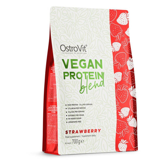 Vegan Protein Blend Strawberry Flavor Ostrovit 700g