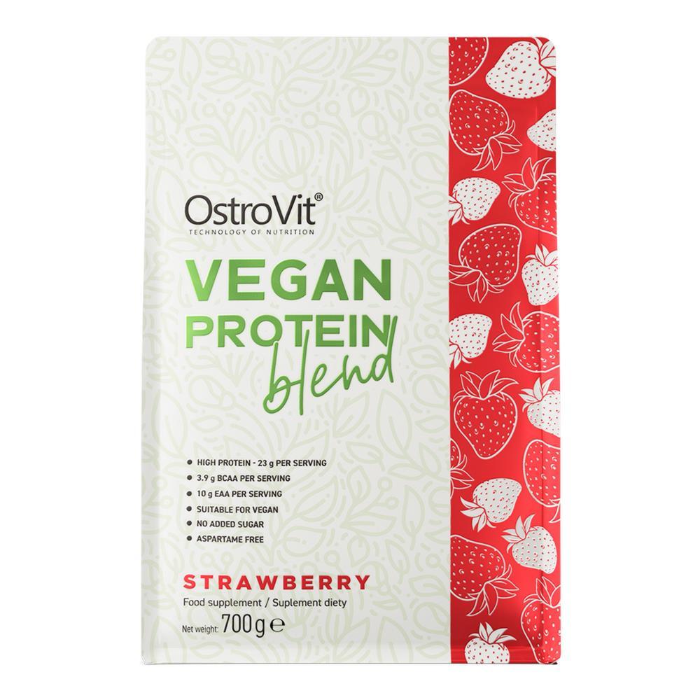 Vegan Protein Blend Strawberry Flavor Ostrovit 700g