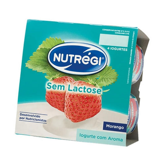 Nutrégi Lactose-Free Strawberry Armomatized Solid Yogurt 4x120g