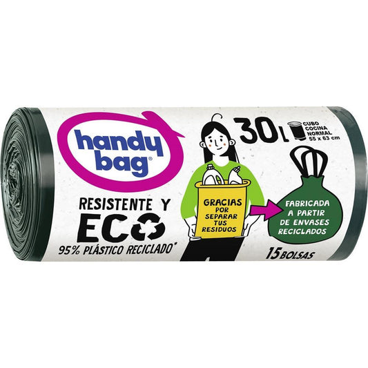 Saco Lixo Eco 100% Reciclado 30L 15 Sacos