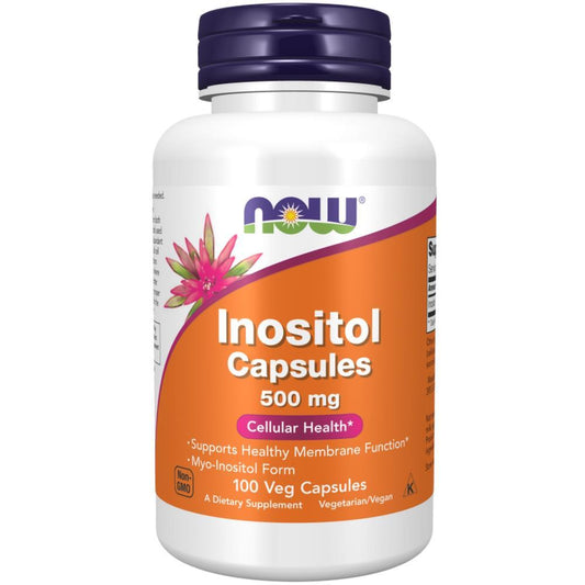 Inositol (Mio Inositol) 500 mg Now Foods 100 Cápsulas Vegetais