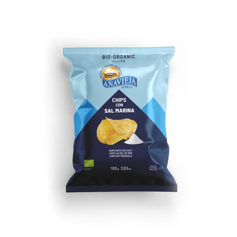 Batata Fritas Super Onduladas Com Sabor de Queijo Bio Anavieja Soria 100g