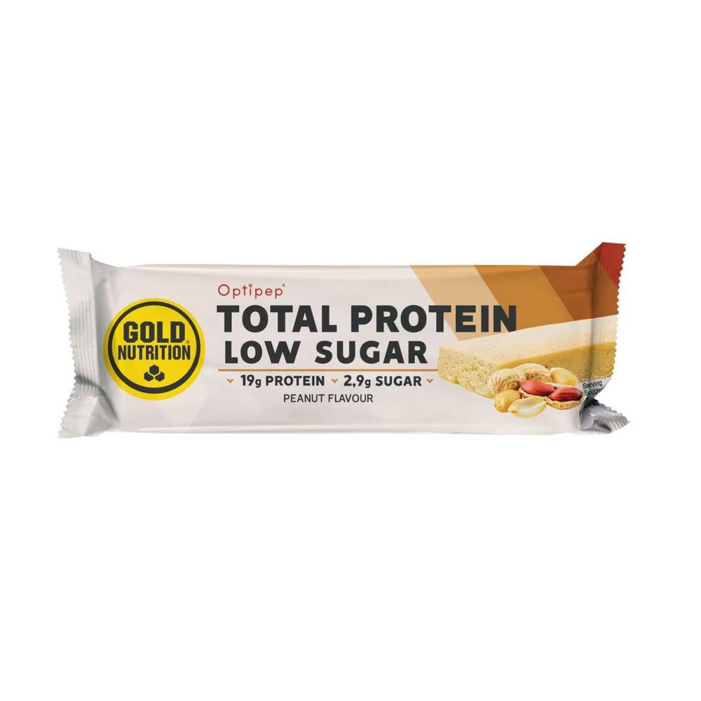 Barra Proteica Total Protein Low Sugar Amendoim Crocante Gold Nutrition 60 g