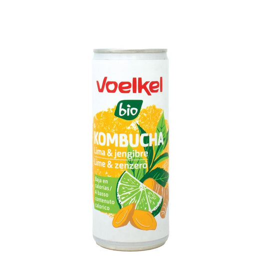 Kombucha De Gengibre E Lima Bio Em Lata Voelkel 250ML