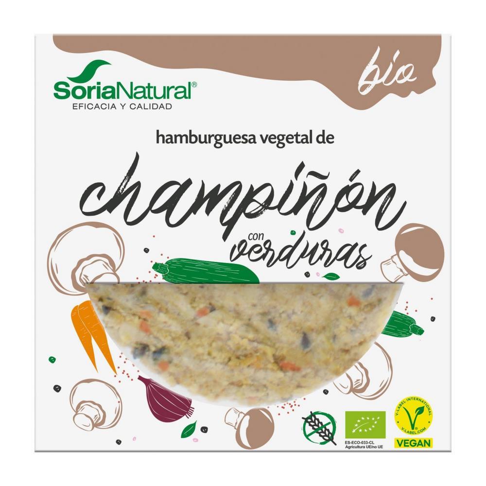 Hambúrguer De Cogumelos Com Legumes Soria Natural Bio 2x80g