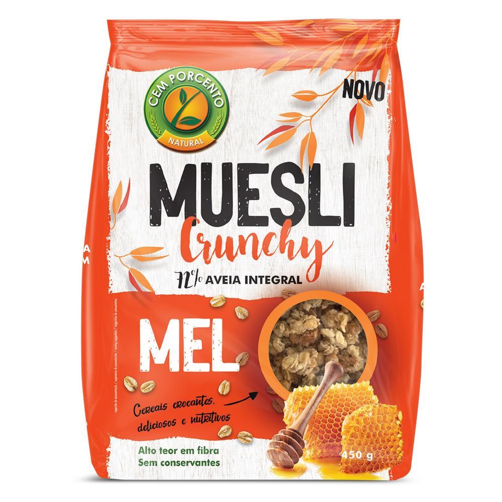 Muesli Crunchy Aveia E Mel Cem Porcento 450g