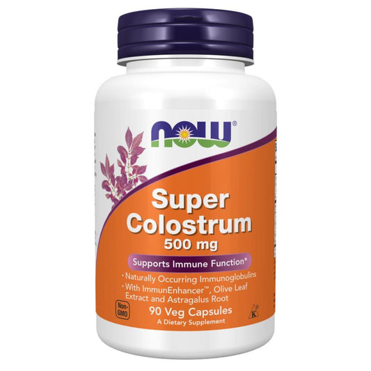 Super Colostrum 500 mg Now Foods Veg Cápsulas