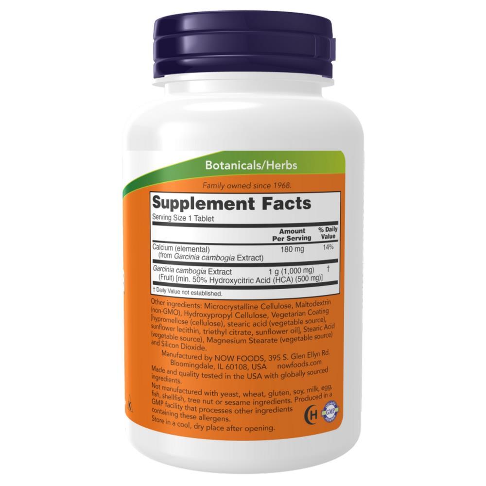 Garcinia 1000mg Now Foods 120 Comprimidos