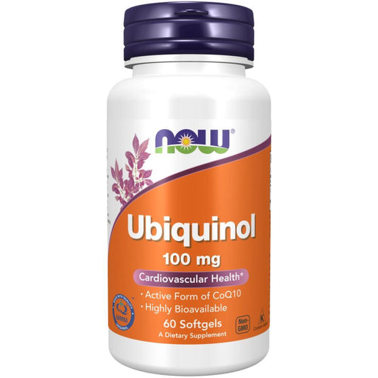 Ubiquinol 100 mg Now Foods 60 Cápsulas