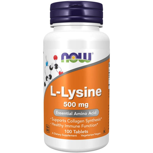 L-Lysina 500mg Now Foods 100 Comprimidos