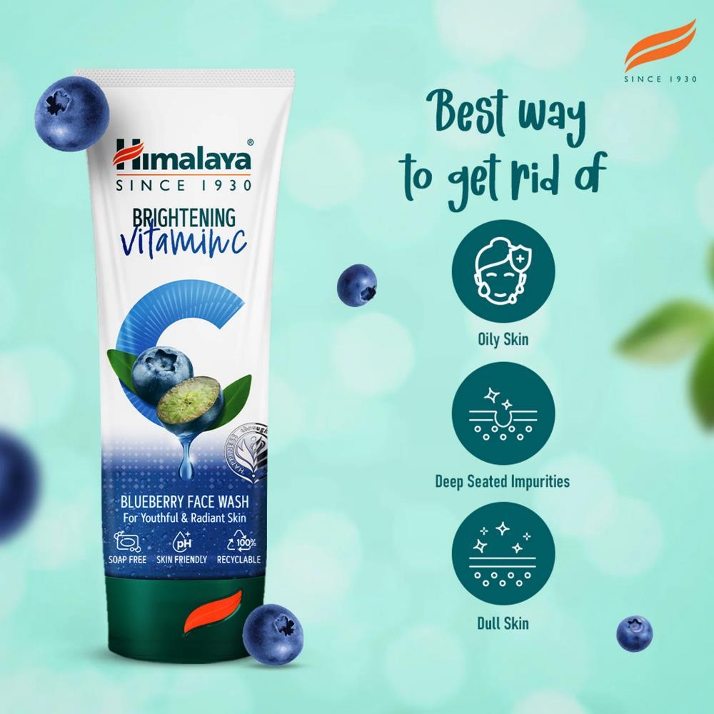 Gel De Limpeza Facial Mirtilho Com Vitamina C Himalaya 100ml