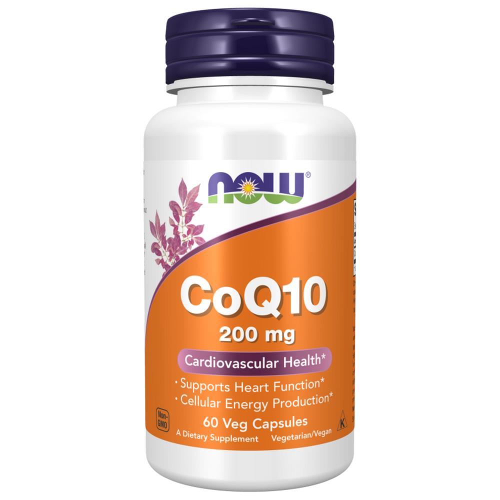 CoQ10 200mg Now Foods 60 Veg Cápsulas