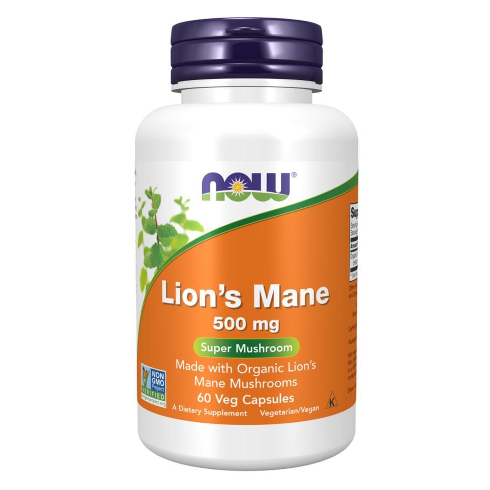 Lion''s Mane 500 mg Now Foods 60 Veg Cápsulas