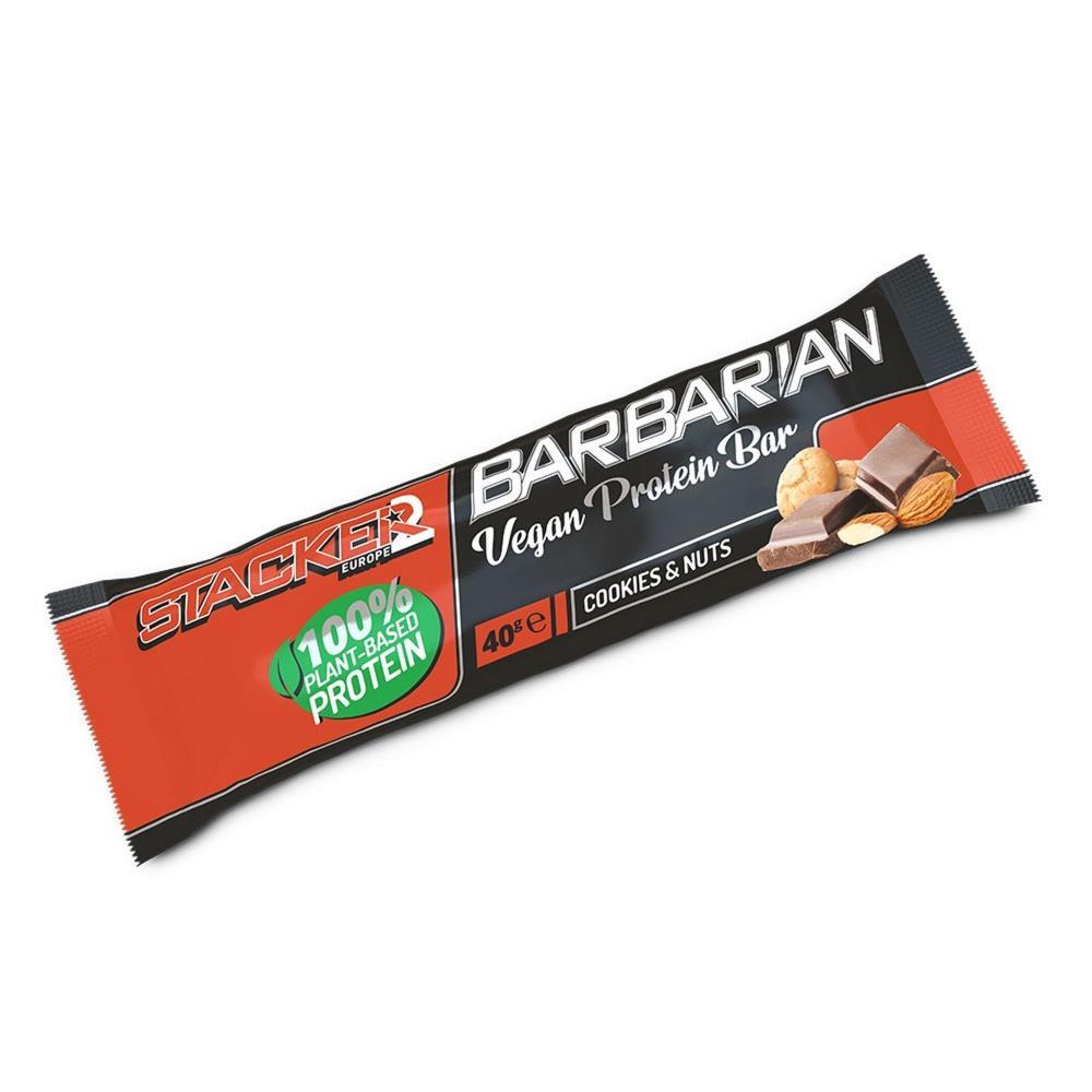 Barbarian Vegan Protein Bar Cookies & Nuts Stacker 40g