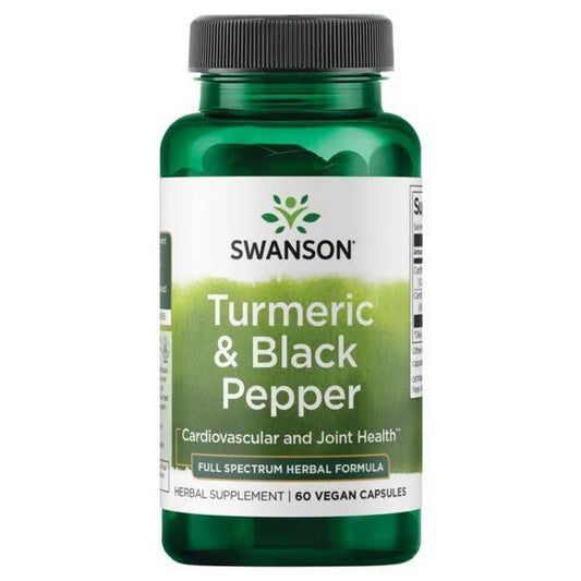 Turmeric & Black Pepper Swanson 60 Veg Cápsulas