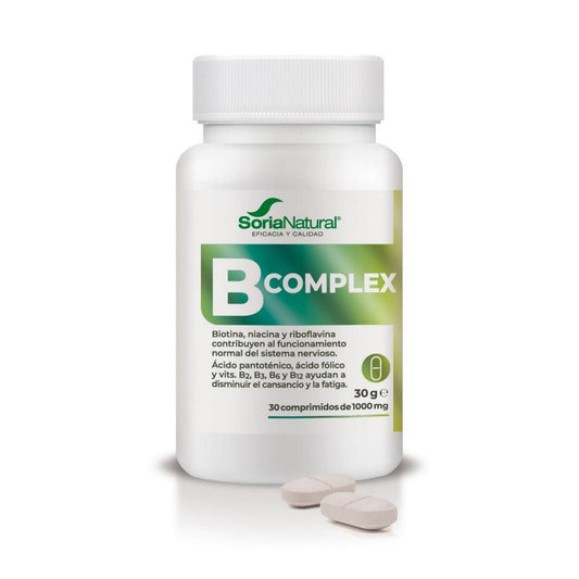 Vitamina B-Complexo Vegan Soria Natural 30 Comprimidos