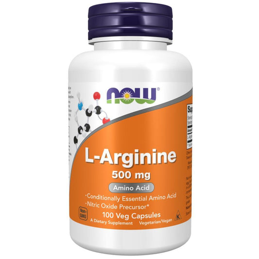 L-Arginine 500mg Now Foods 250 Cápsulas