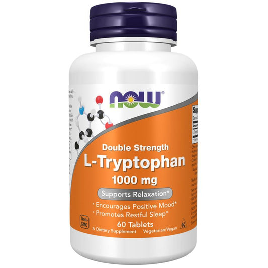 L-Tryptophan Double Strength 1000mg Now Foods 60 Comprimidos