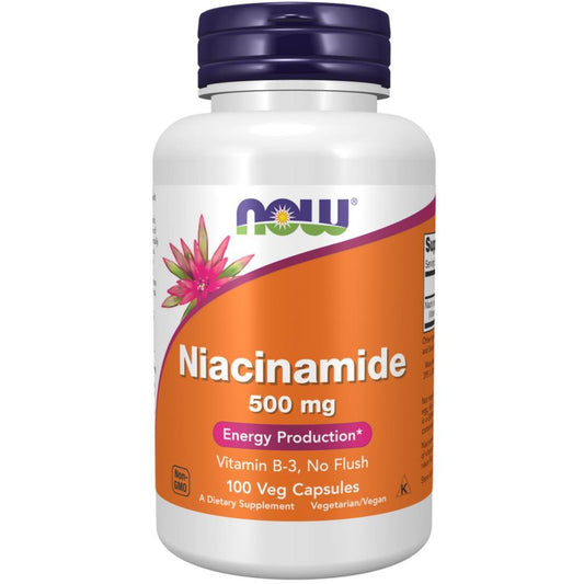 Niacinamide 500 mg ( Vitamina B3 ) Now Foods 100 Cápsulas