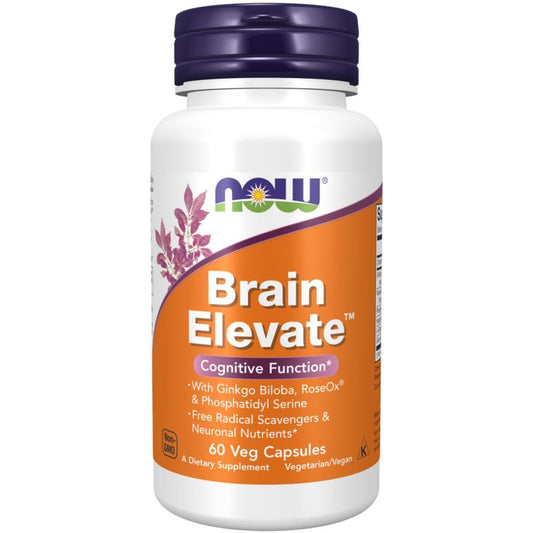 Brain Elevate Now Foods 120 Veg Cápsulas