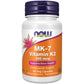 MK-7 Vitamin K2 100mcg Now Foods 60 Cápsulas