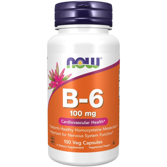 Vitamin B-6 100mg Now Foods 100 Cápsulas