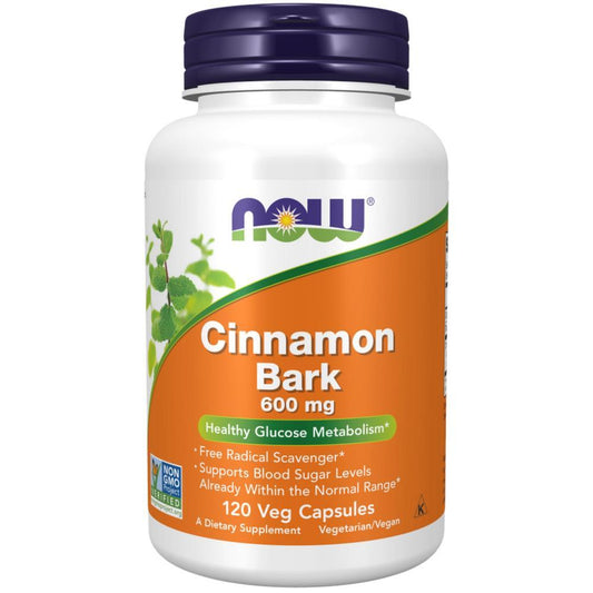 Cinnamon Bark 600mg Now Foods 120 Cápsulas