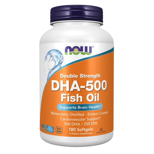 DHA 500 Double Strength Now Foods 180 Cápsulas