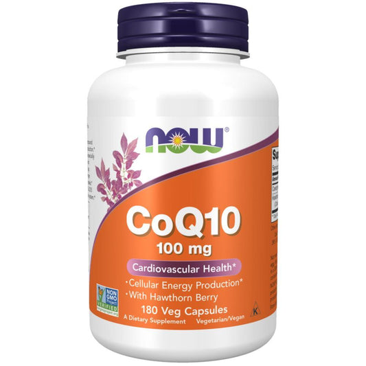 CoQ10 100 mg Com Bagas De Pilriteiro 180 Veg Cápsulas