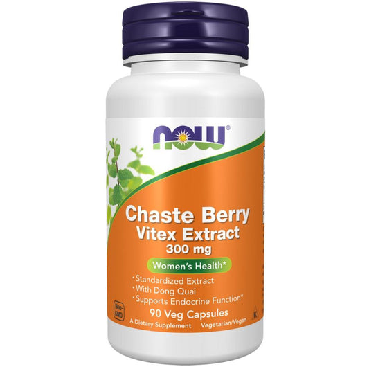 Chaste Berry Vitex Extract 300mg Now Foods 90 Cápsulas