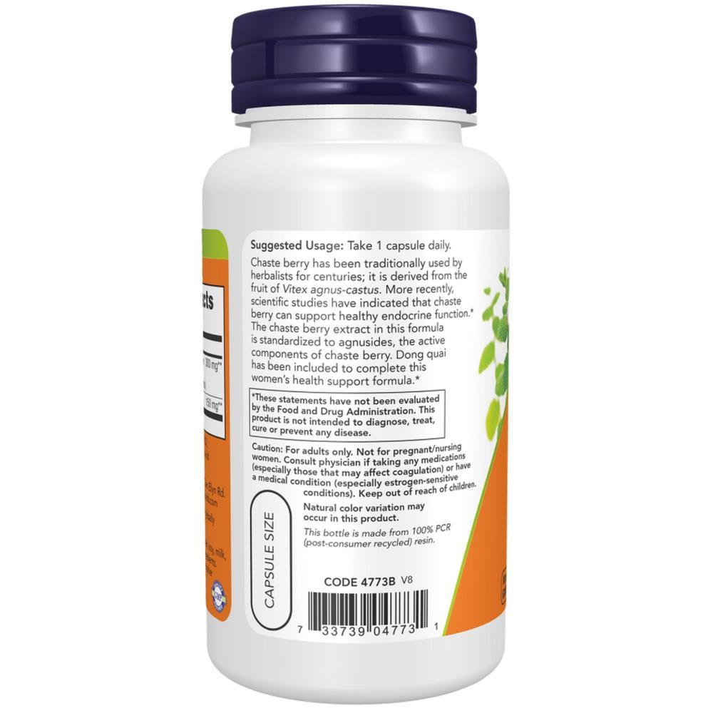 Chaste Berry Vitex Extract 300mg Now Foods 90 Cápsulas