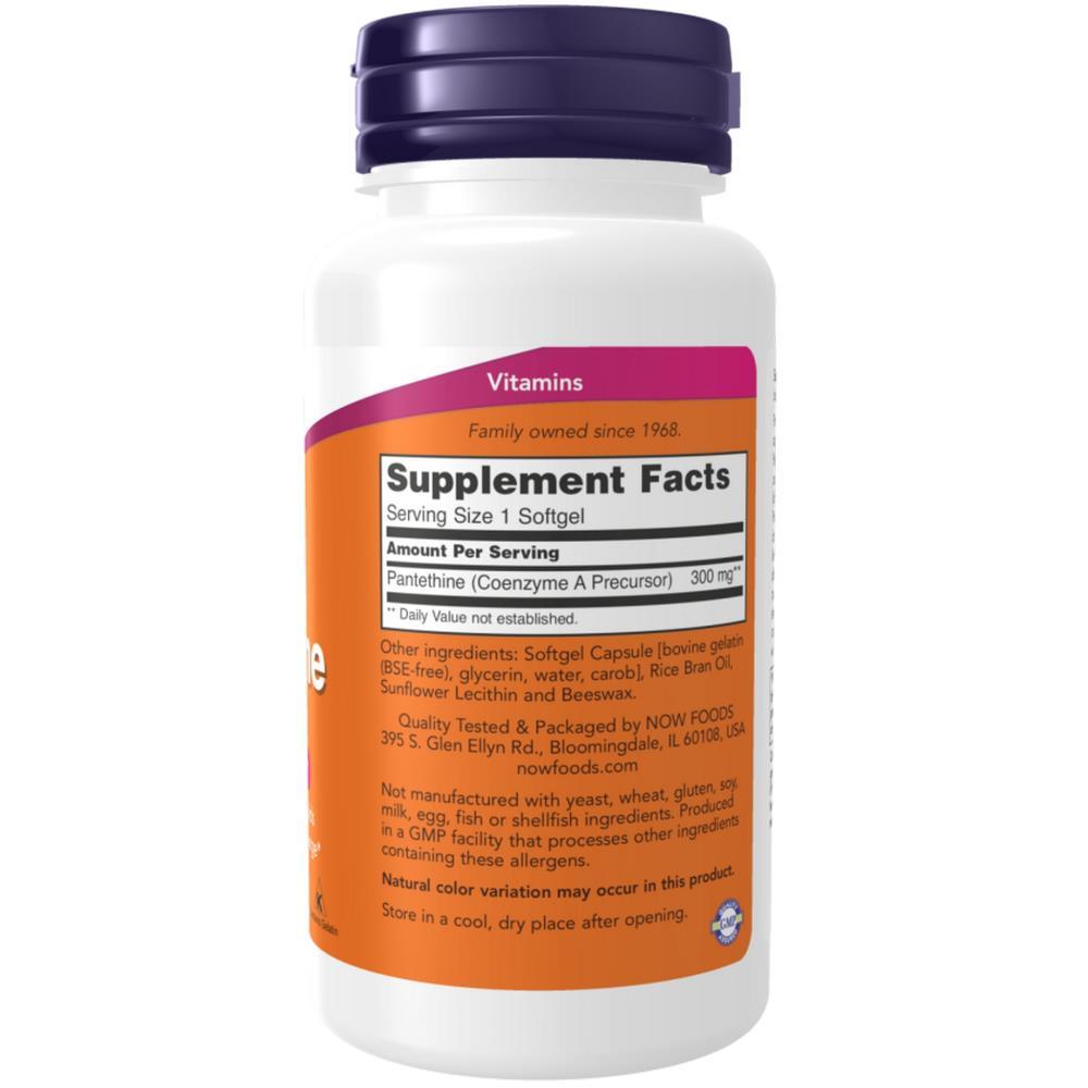 Pantethine 300 mg Now Foods 60 Cápsulas