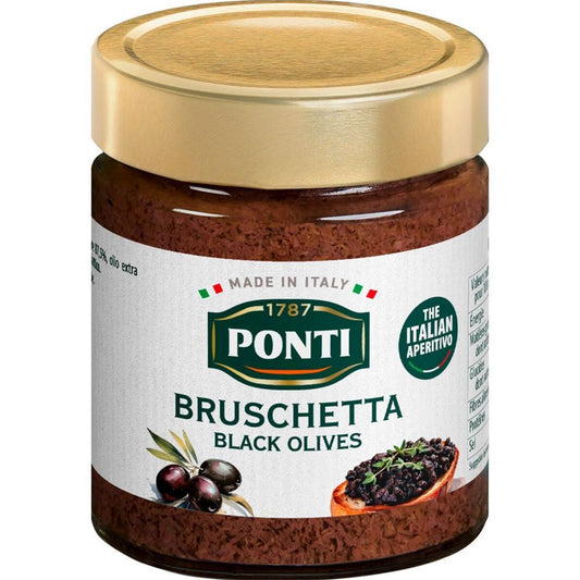 Bruschetta de Azeitona Preta frasco Ponti 130g