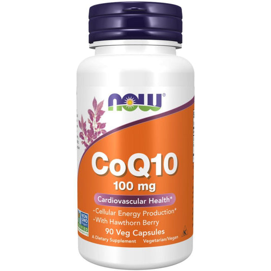 CoQ10 100 mg with Hawthorn Berry Now Foods 90 Veg Cápsulas
