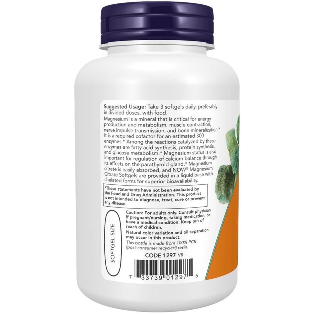 Magnesium Citrate Malate Glycinate Now Foods 90 Cápsulas