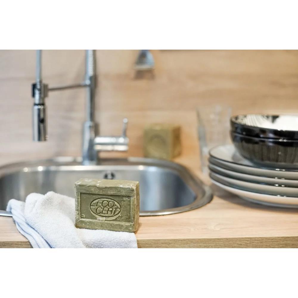 Sabão Sólido De Marseille Para Louça Com Bicarbonato Sódio E Aloe Vera 200G