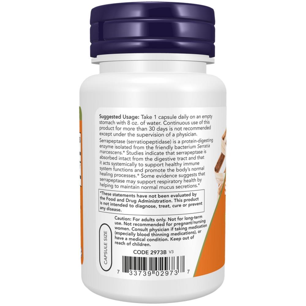 Serrapeptase 60 Now Foods Veg Cápsulas