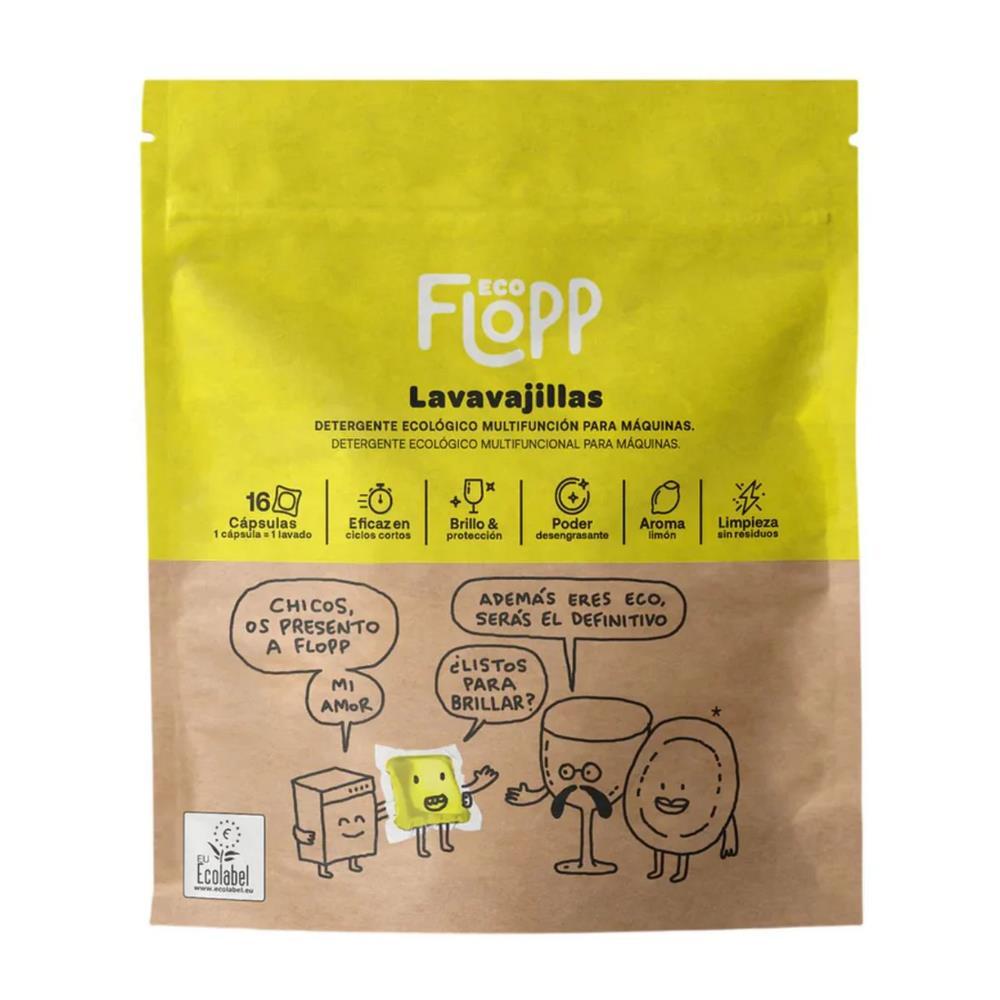 Detergente Máquina de Lavar Loiça Flopp Eco 16 Cápsulas