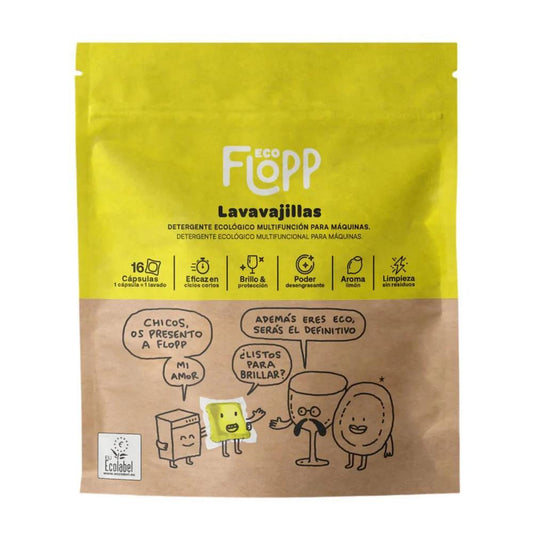Detergente Máquina de Lavar Loiça Flopp Eco 16 Cápsulas