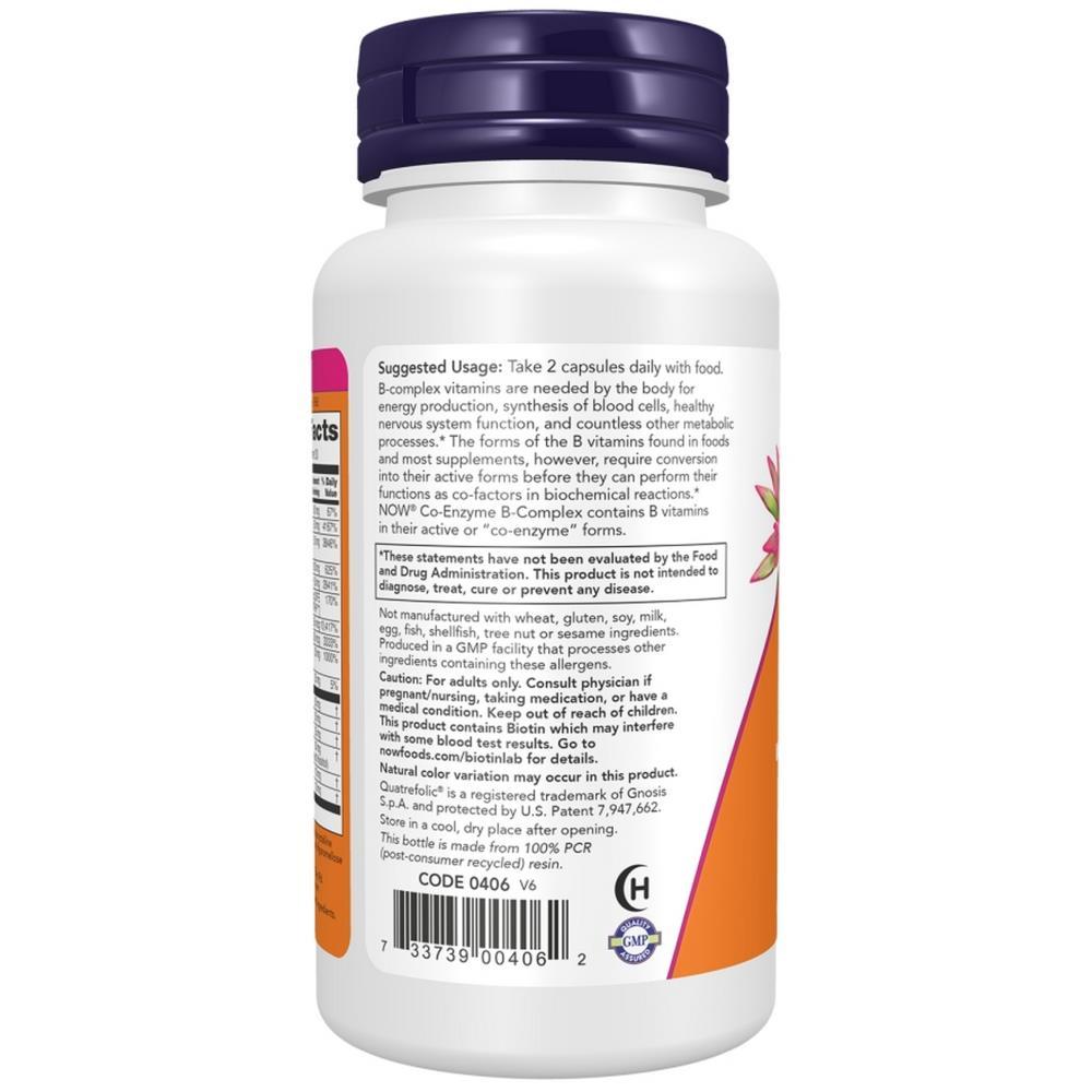 Coenzyme B-Complex Now Foods 120 Veg Capsules