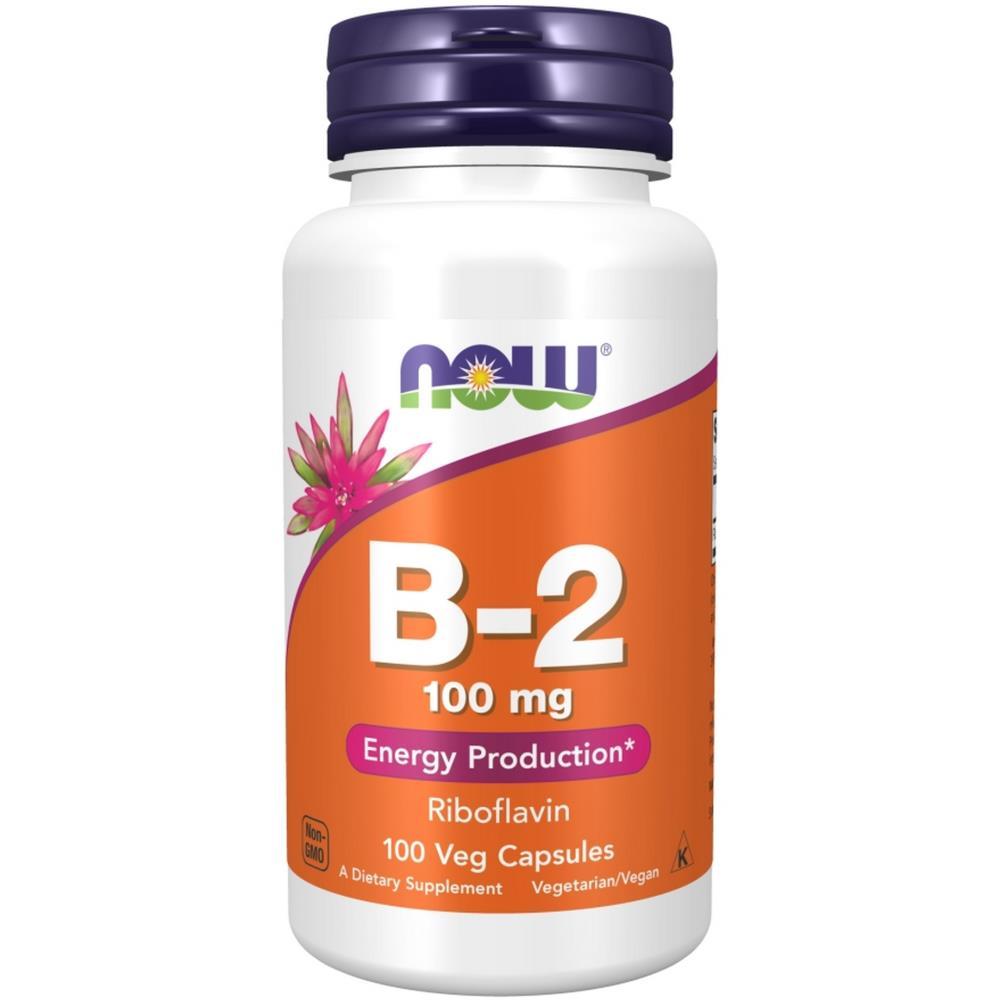 Vitamina B-2 100 mg Now Foods 100 Veg Cápsulas