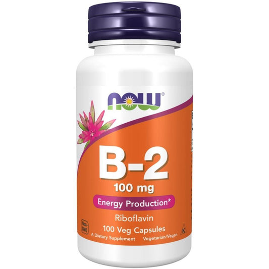 Vitamina B-2 100 mg Now Foods 100 Veg Cápsulas