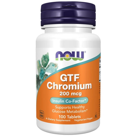 GTF Chromium 200 mcg Now Foods 100 Comprimidos