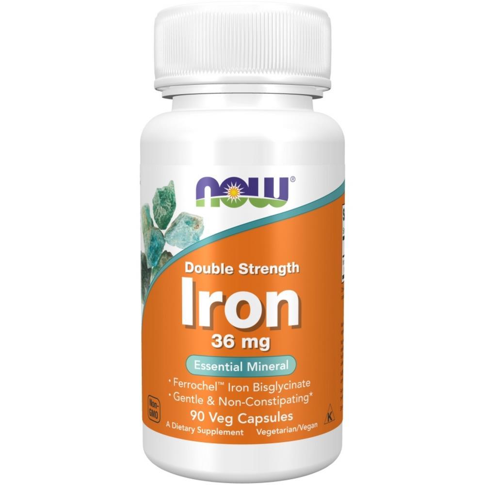 Iron 36mg Now Foods 90 Veg Cápsulas