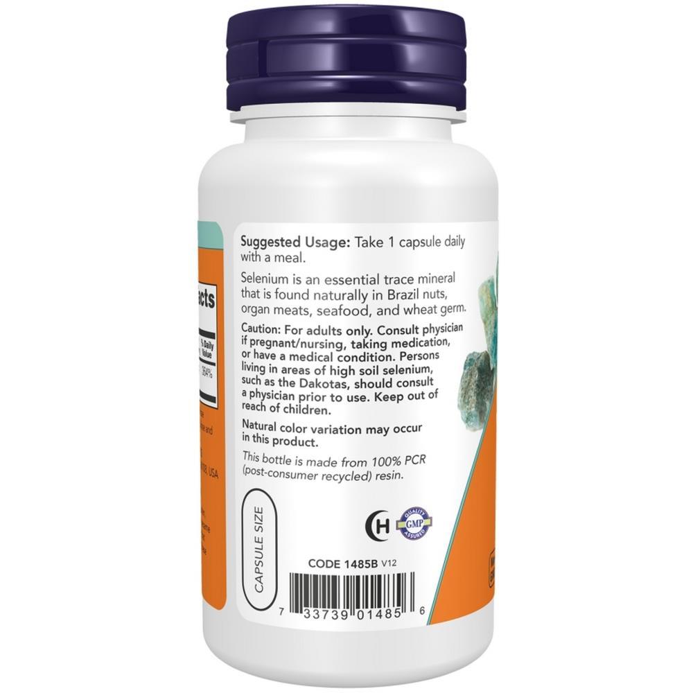 Selenium 200 mcg Now Foods 90 Veg Capsules