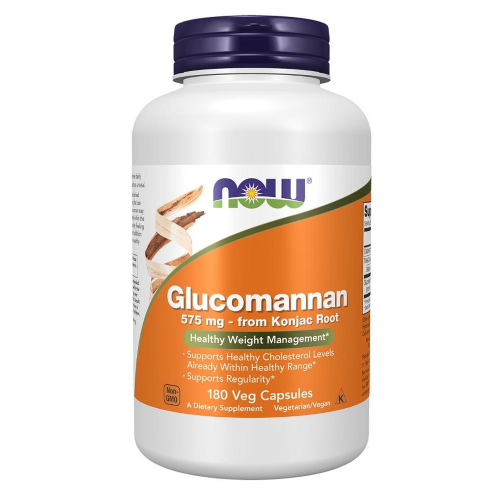 Glucomannan 575 mg Now Foods 180 Veg Cápsulas