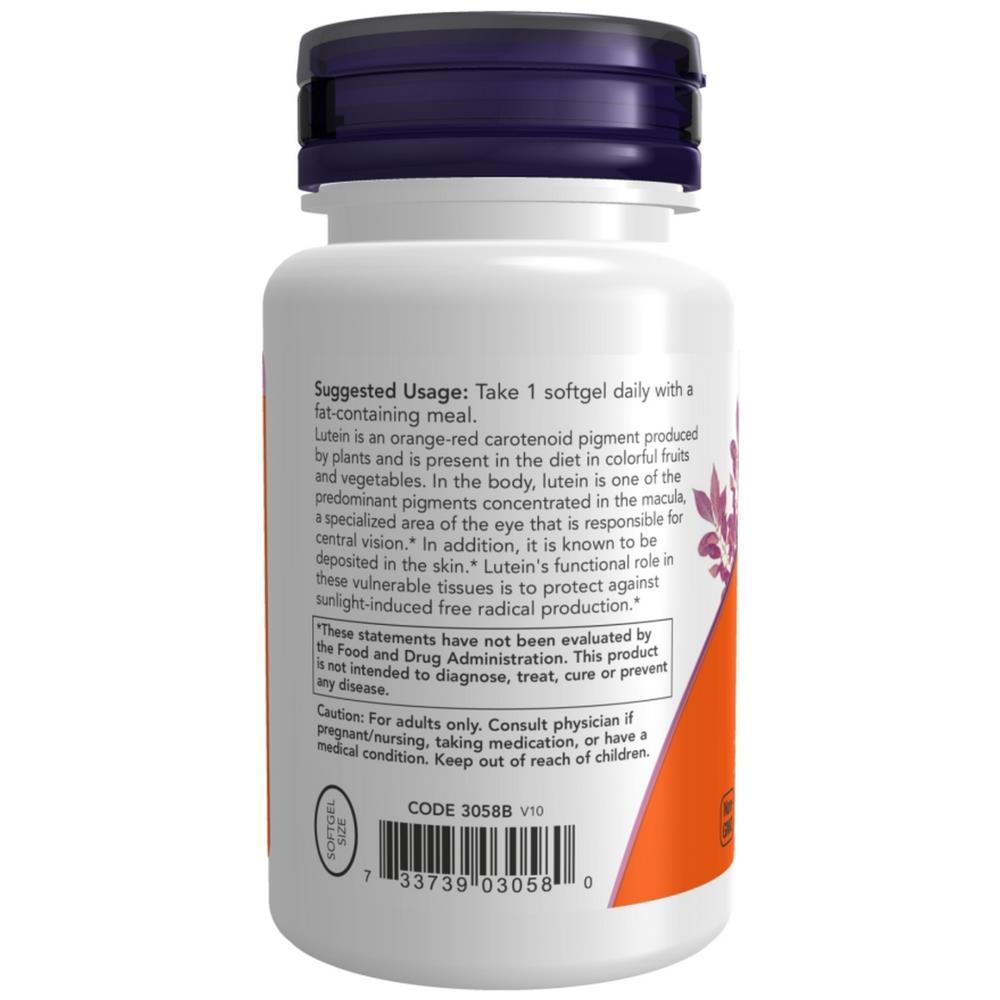 Lutein 10 mg Now Foods 60 Softgels